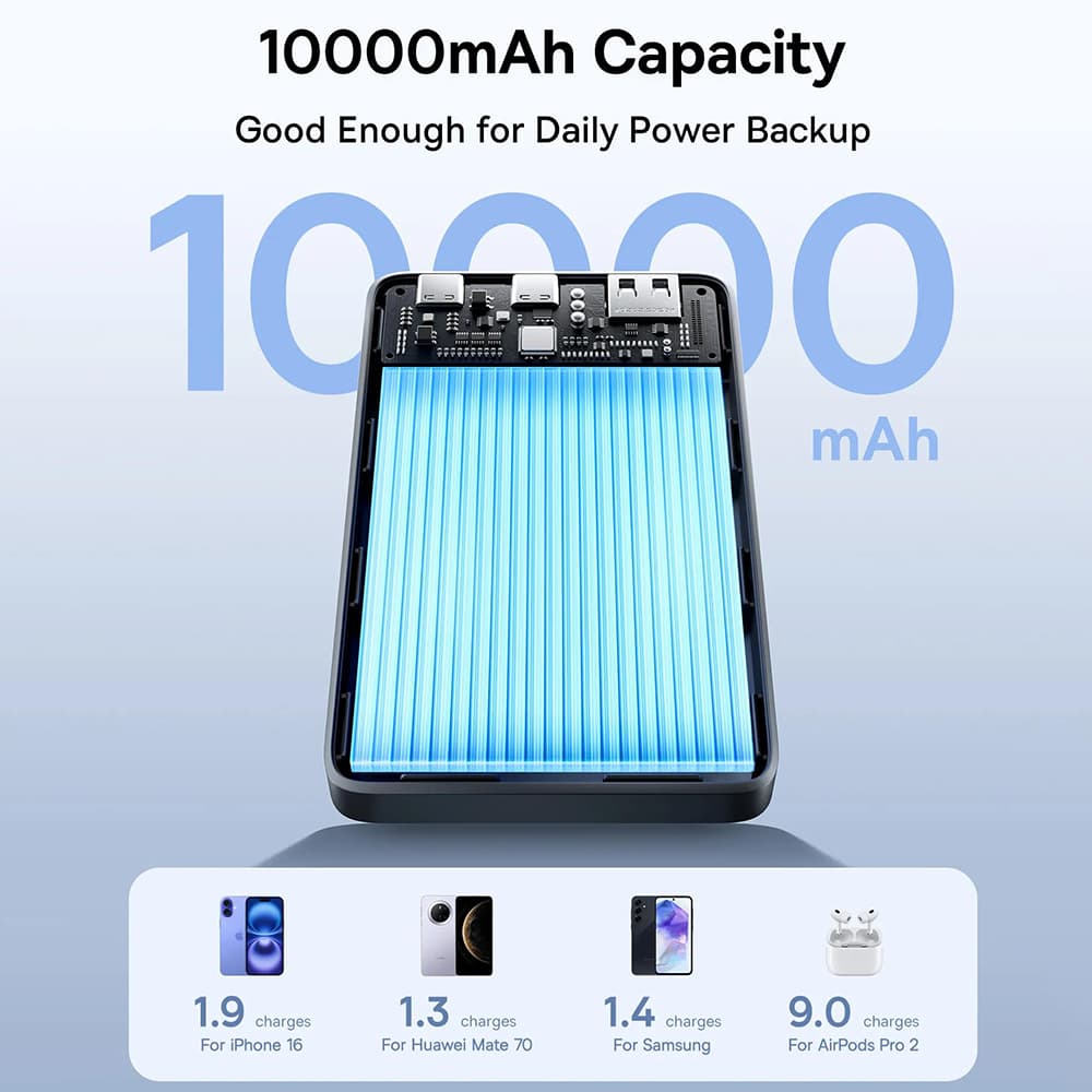 Tenká Powerbanka Baseus EnerFill FP21 10000mAh (22.5W) černá - náhled 5