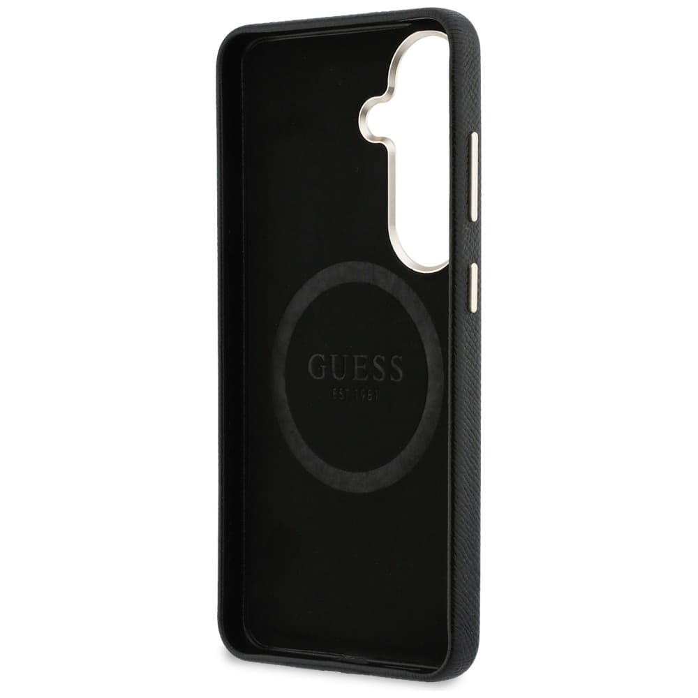 Guess - Rhinestone Round Logo (GUHMS26SPGCRMDEK) - Samsung Galaxy S26 - Černá - náhled 5