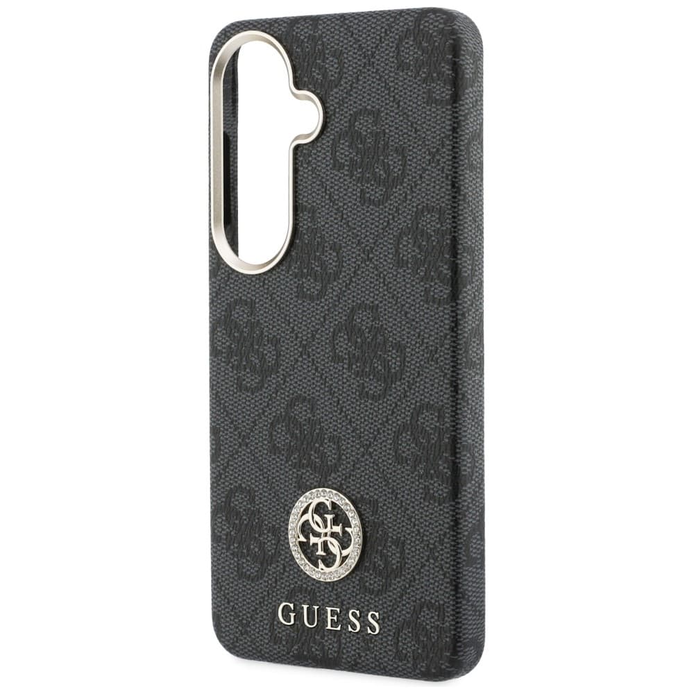 Kryt Guess - Rhinestone Round Logo MagSafe - Samsung Galaxy S26 černý - náhled 5