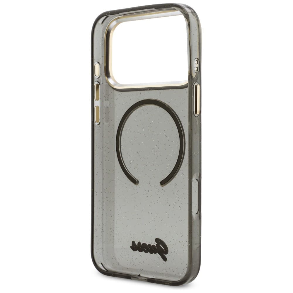 Kryt Guess - IML Glitter Script Strap MagSafe (GUHMP17X5HTGSMSK) - iPhone 17 Pro Max Černý - náhled 5