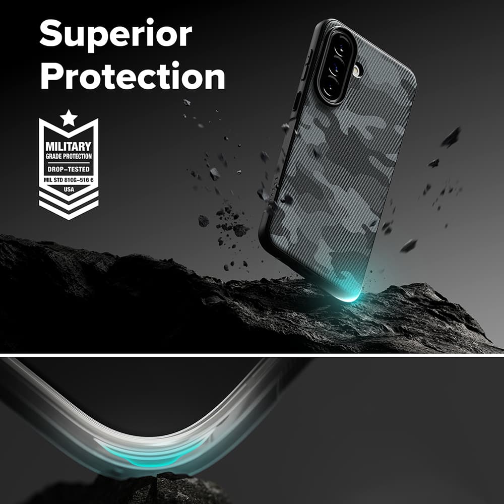 Kryt Ringke - Onyx - Samsung Galaxy A57 5G Černý maskáčový - náhled 5