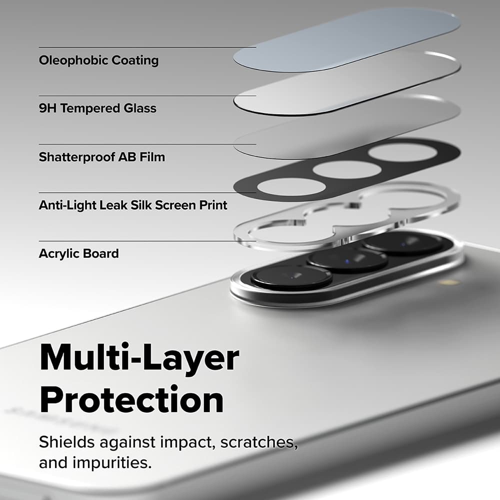 Ochranné sklo na fotoaparát Ringke - Camera Full Cover Glass (2 pack) - Samsung Galaxy A57 5G / A37 5G Průhledné - náhled 5