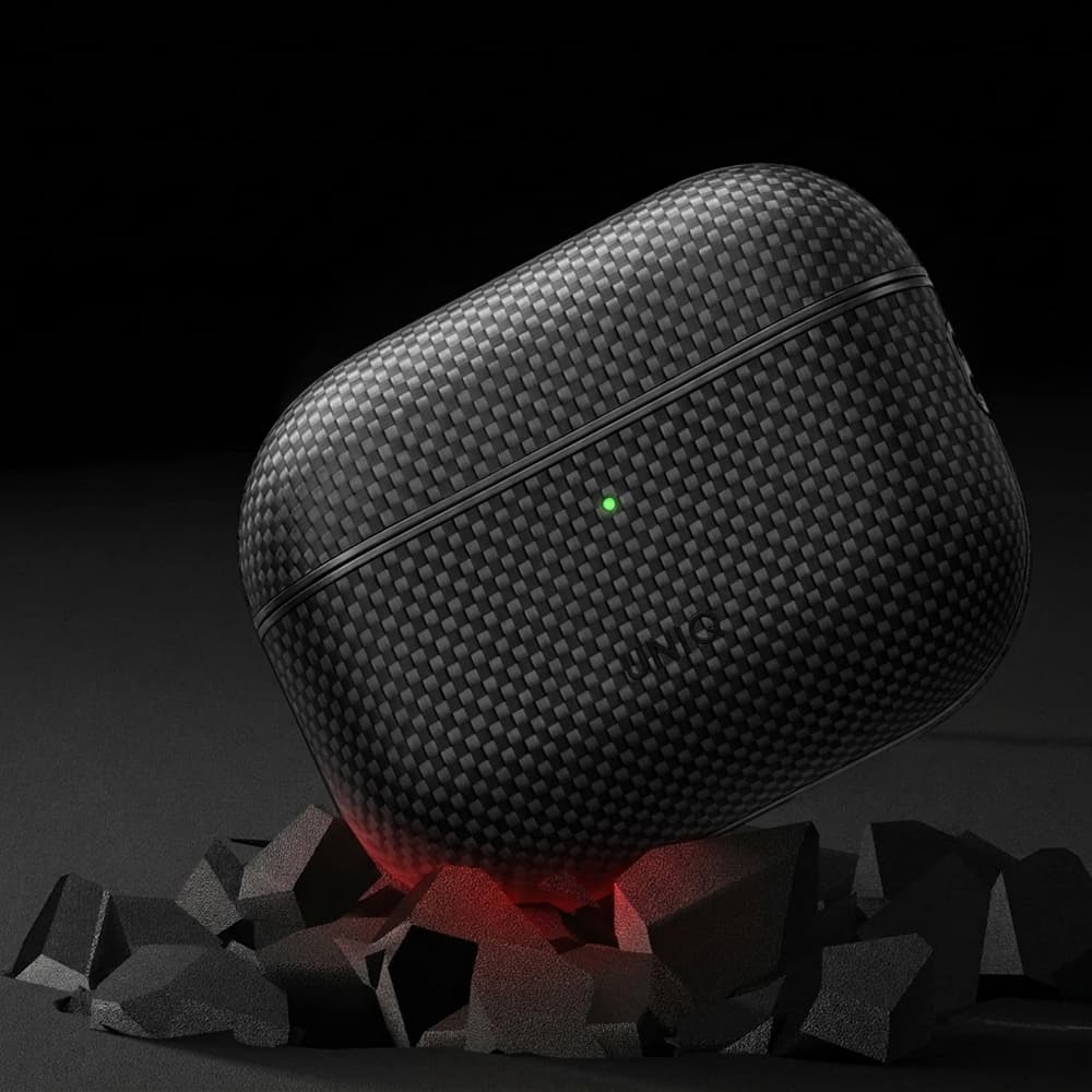 Pouzdro na sluchátka UNIQ - Keva Prime Series - AirPods Pro 3 - černé - náhled 5