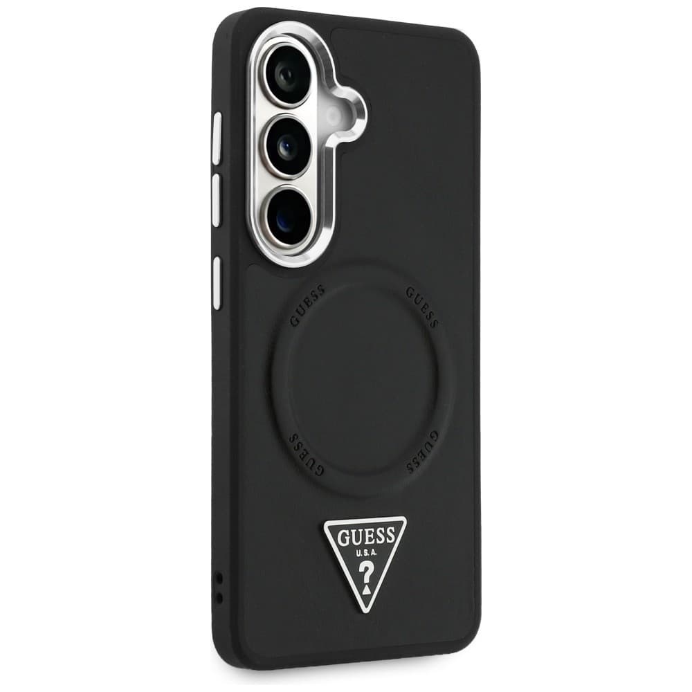 Kryt Guess - Embossed Ring Triangle Logo MagSafe (GUHMS26SPSDTSCMK) - Samsung Galaxy S26 Černý - náhled 5