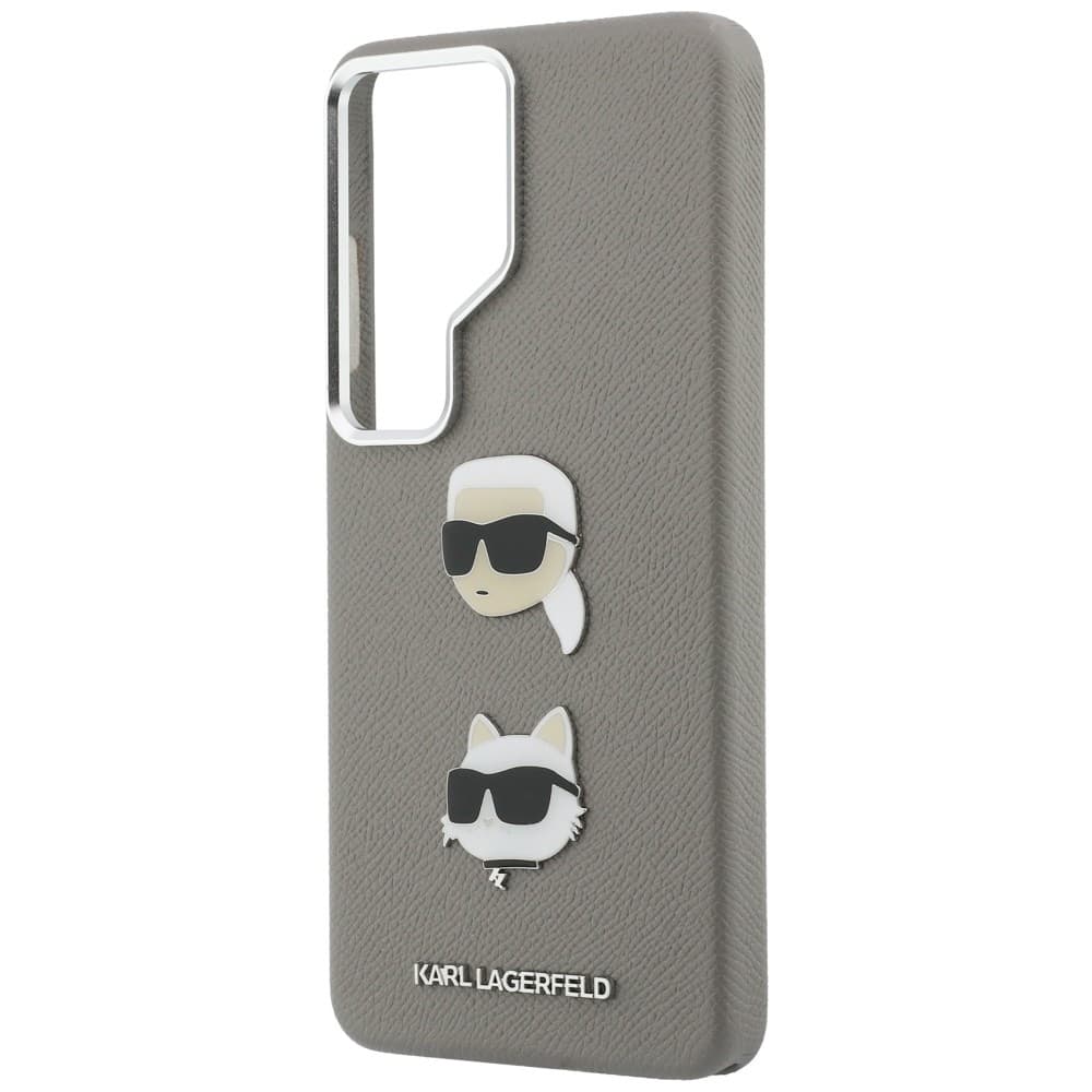 Kryt Karl Lagerfeld - Wrapped Leather Saffiano with K&amp;C Head Pin - Samsung Galaxy S26 Ultra šedý - náhled 5