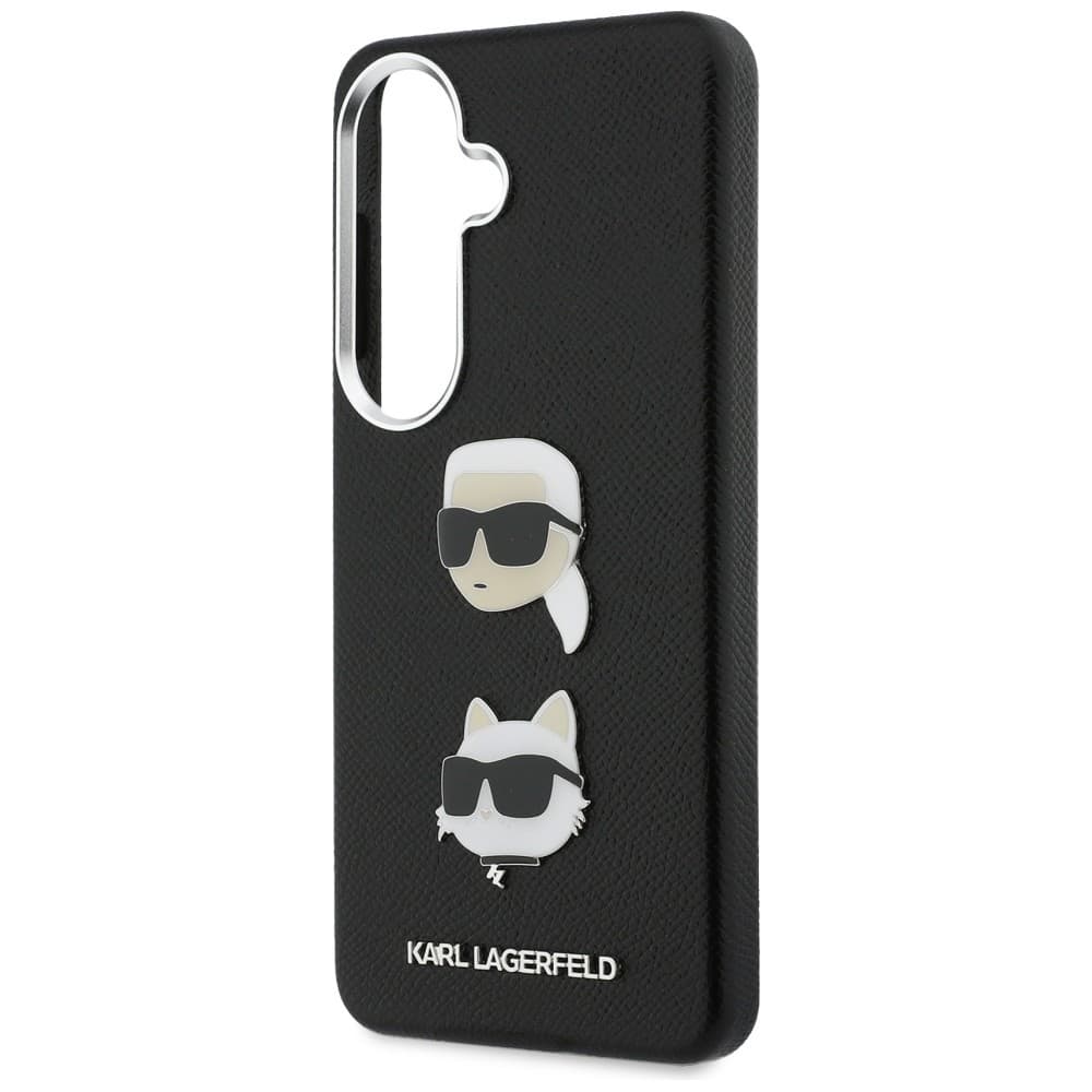 Kryt Karl Lagerfeld - Wrapped Leather Saffiano with K&amp;C Head Pin - Samsung Galaxy S26 Plus černý - náhled 5