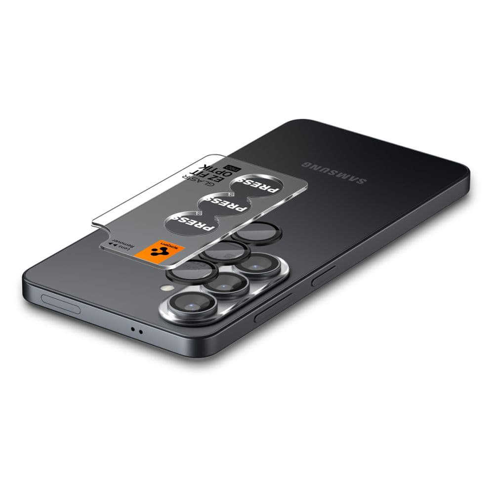 Tvrzené sklo na fotoaparát Spigen - (2 pack) Optik.tR EZ Fit Pro HD Camera Glass (AGL11088) - Samsung Galaxy S26 Plus černé - náhled 5