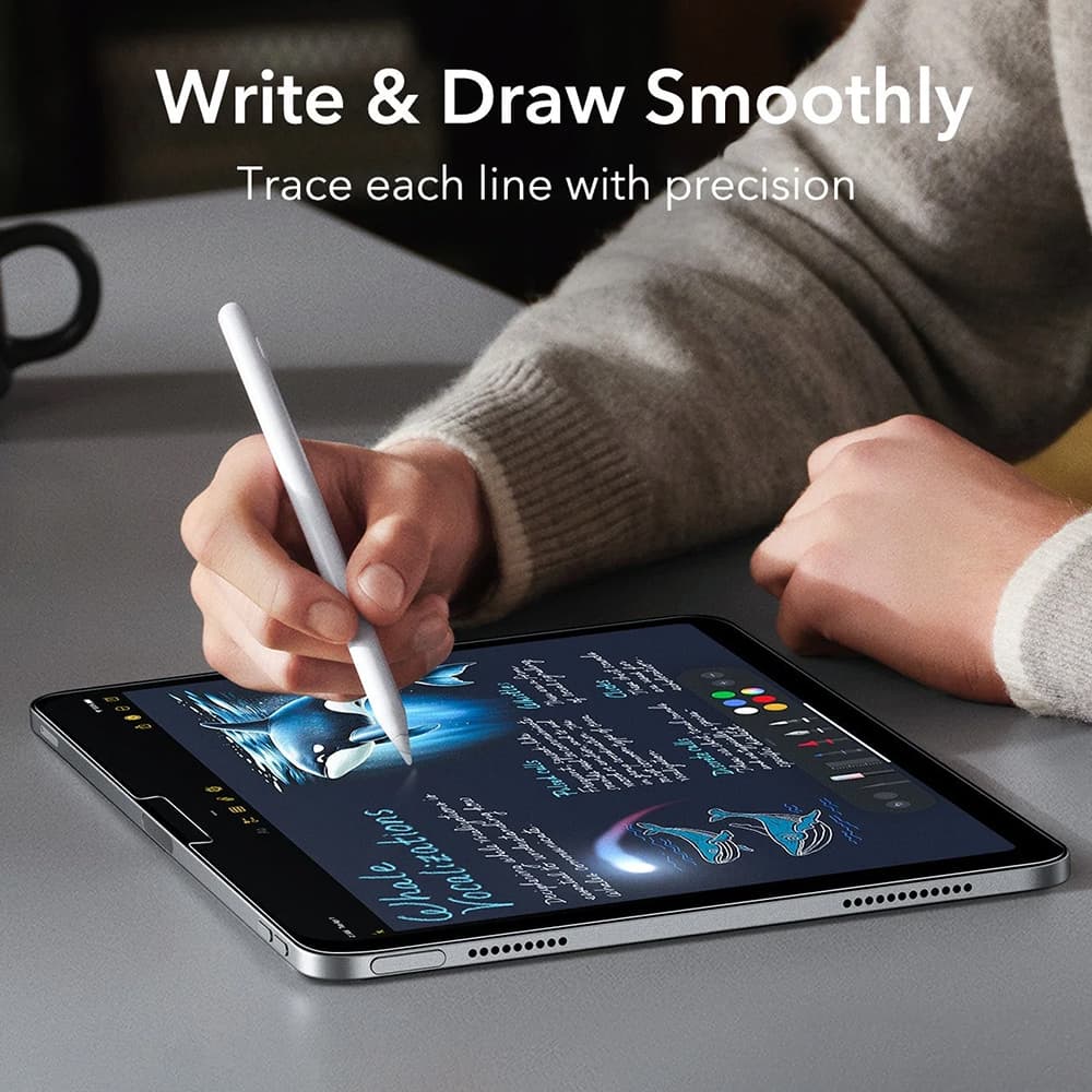 Tvrzené sklo ESR Armorite Paper-Feel UltraFit Tray (2 pack) - iPad 10 (2022) 10.9 / 11 (2025) / 12 (2026) Průhledné - náhled 5