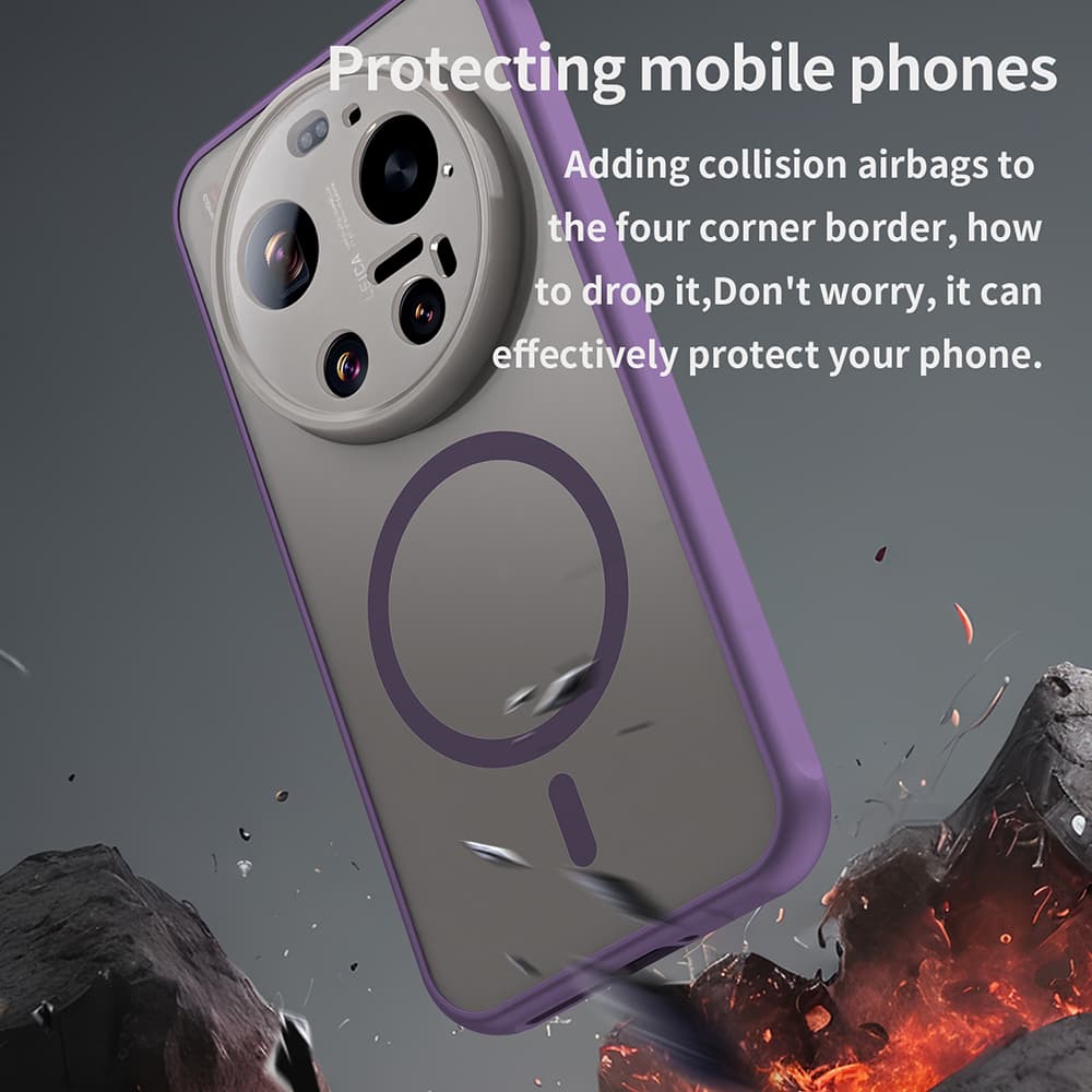 Kryt Techsuit HaloFrost II MagSafe pro Xiaomi 17 Ultra fialový - náhled 5