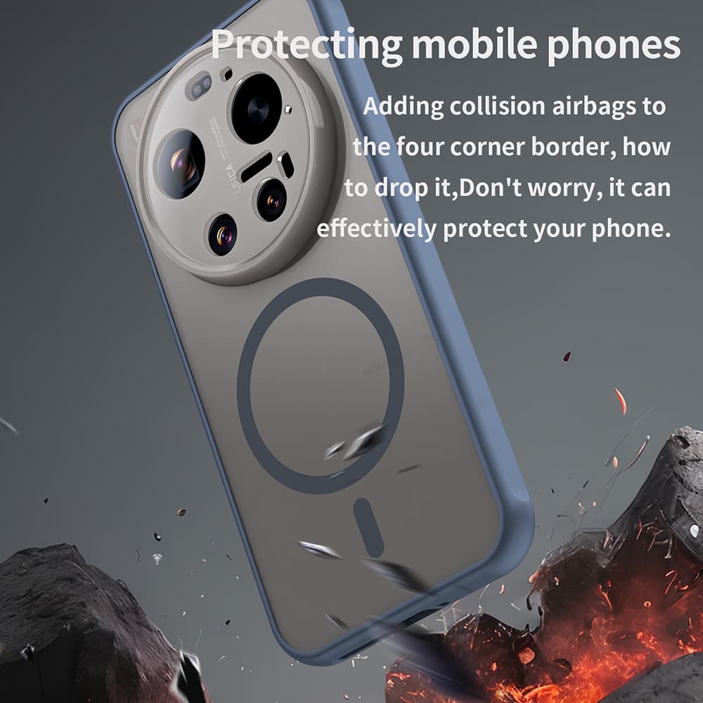 Kryt Techsuit HaloFrost II MagSafe pro Xiaomi 17 Ultra tmavě modrý - náhled 5