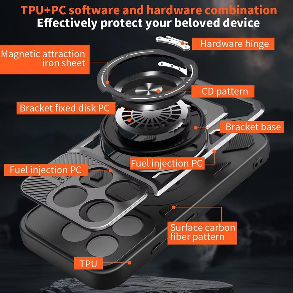 Kryt Techsuit RuggedCam Xiaomi 17 fialový - náhled 5