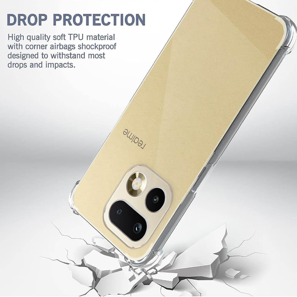 Kryt Techsuit - Shockproof Clear Silicone - Realme 16 Pro+ Průhledný - náhled 5