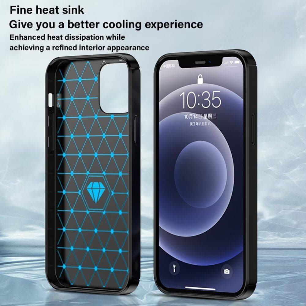 Kryt Techsuit Carbon Silicone pro Oppo A6 4G černý - náhled 5