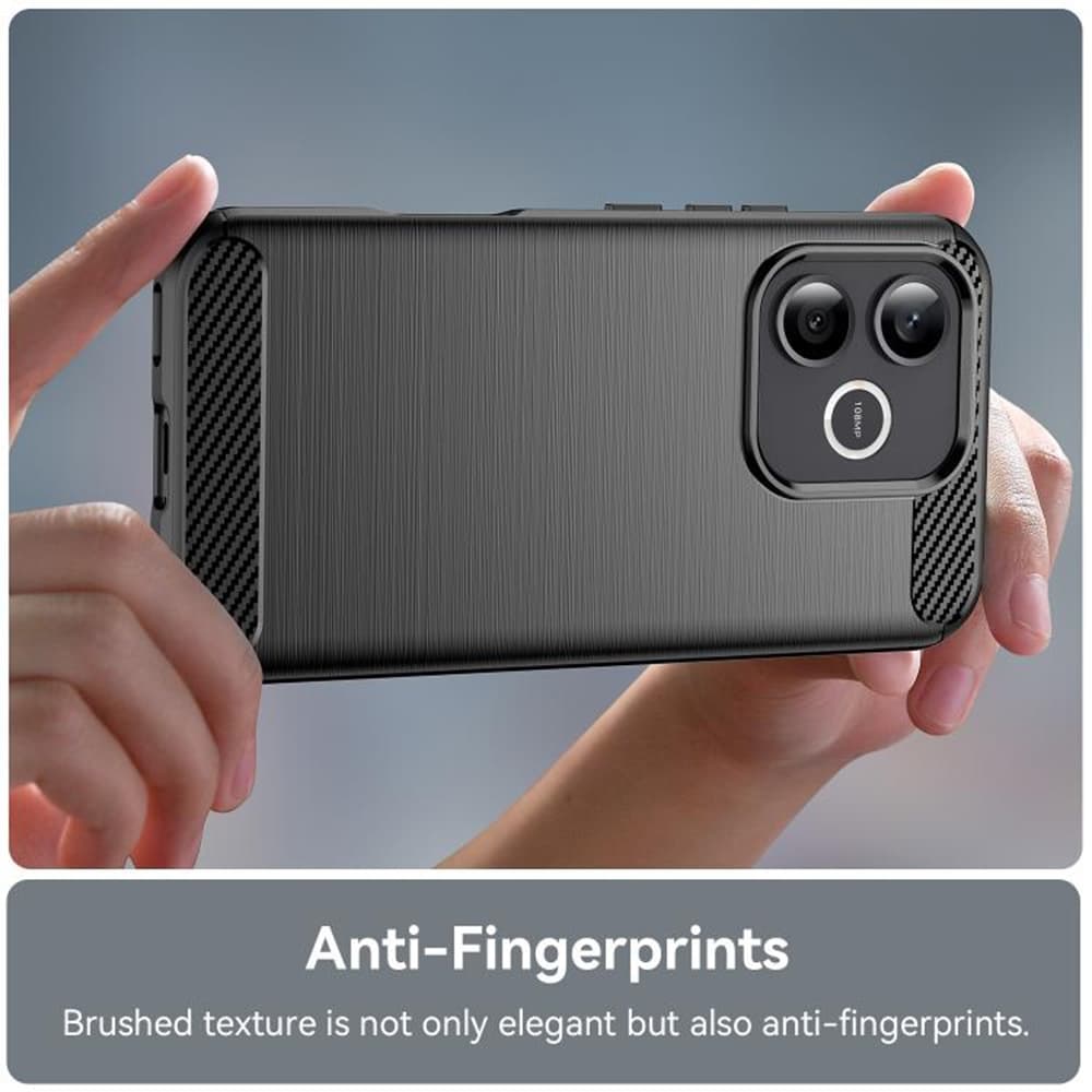 Kryt Techsuit Carbon Silicone pro Honor 600 Lite černý - náhled 5