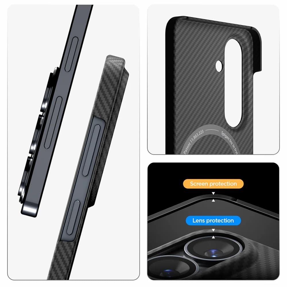 Aramidový kryt Spigen Air Skin pro Samsung Galaxy S26 černý - náhled 5