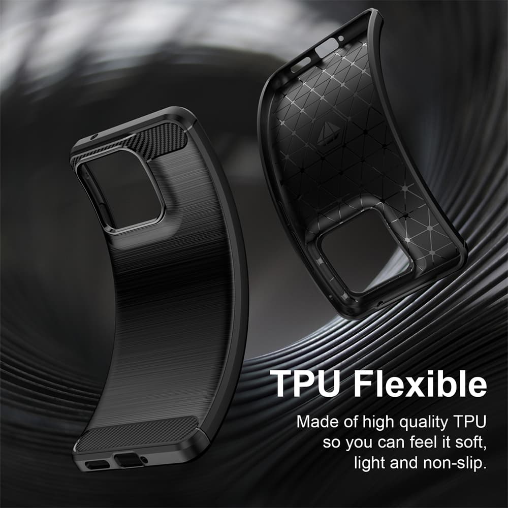 Kryt Techsuit Carbon Silicone Motorola Edge 70 Fusion černý - náhled 5