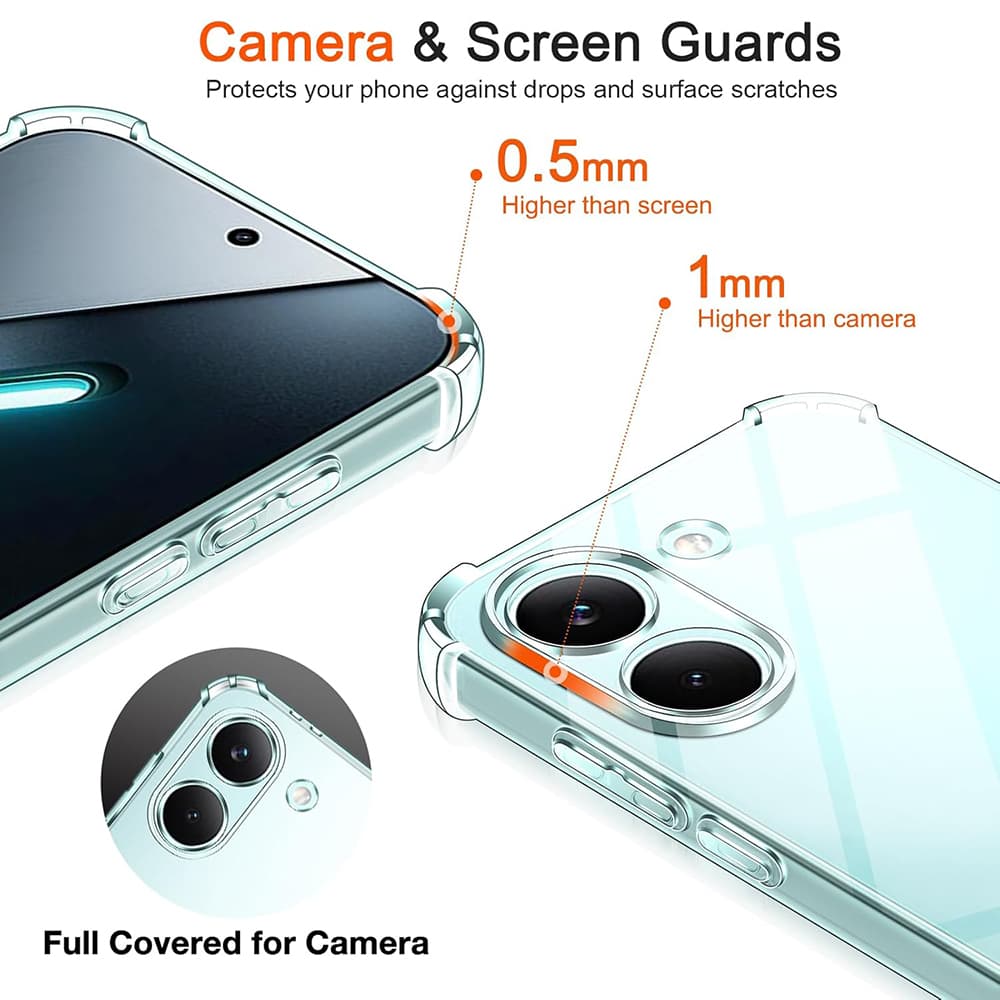 Kryt Techsuit Shockproof Clear Silicone pro Xiaomi Poco X8 Pro průhledný - náhled 5