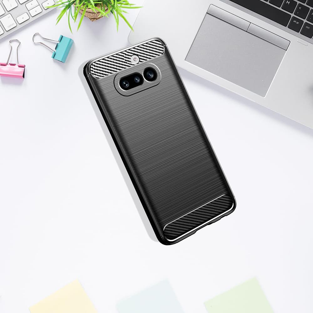 Kryt Techsuit Carbon Silicone pro Nothing Phone (4a) černý - náhled 5