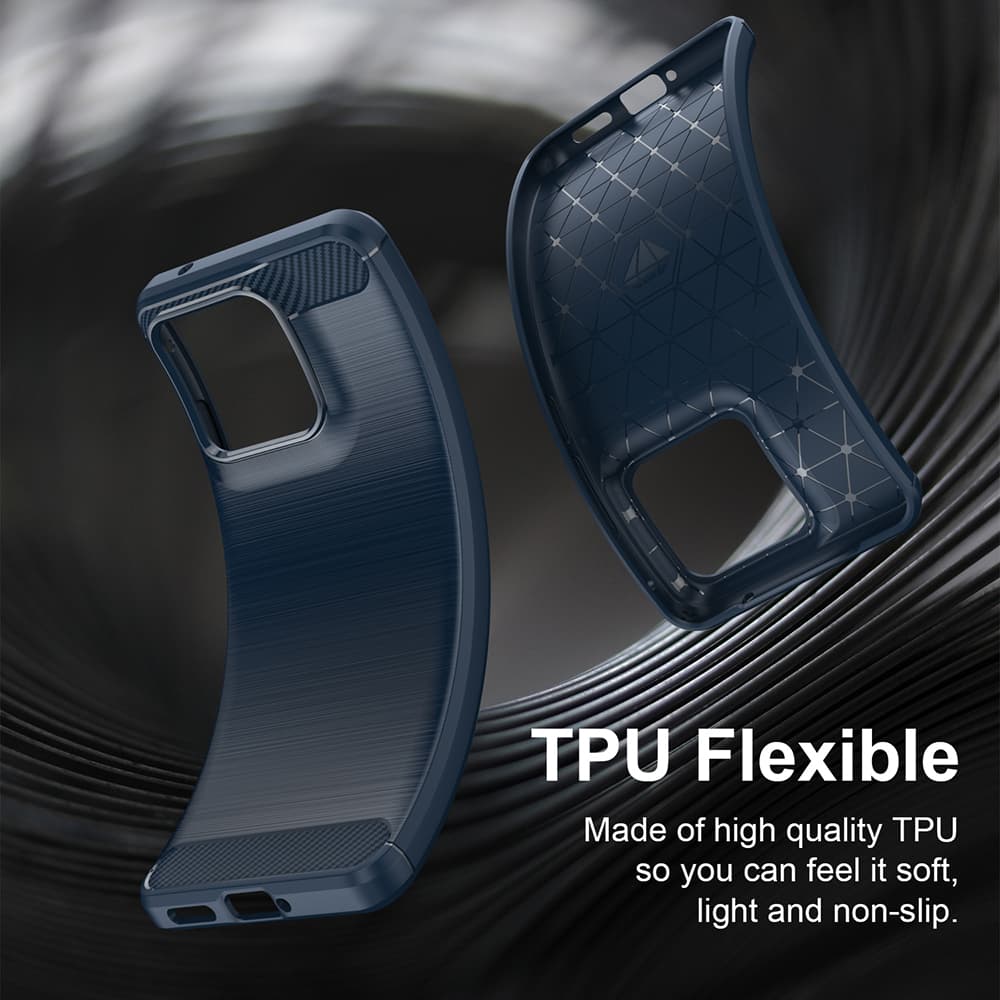 Kryt Techsuit Carbon Silicone Motorola Edge 70 Fusion modrý - náhled 5