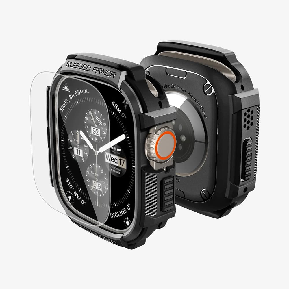 Ochranné tvrzené sklo Spigen (ACS11414) Apple Watch Ultra / Ultra 2 / Ultra 3 černé - náhled 5