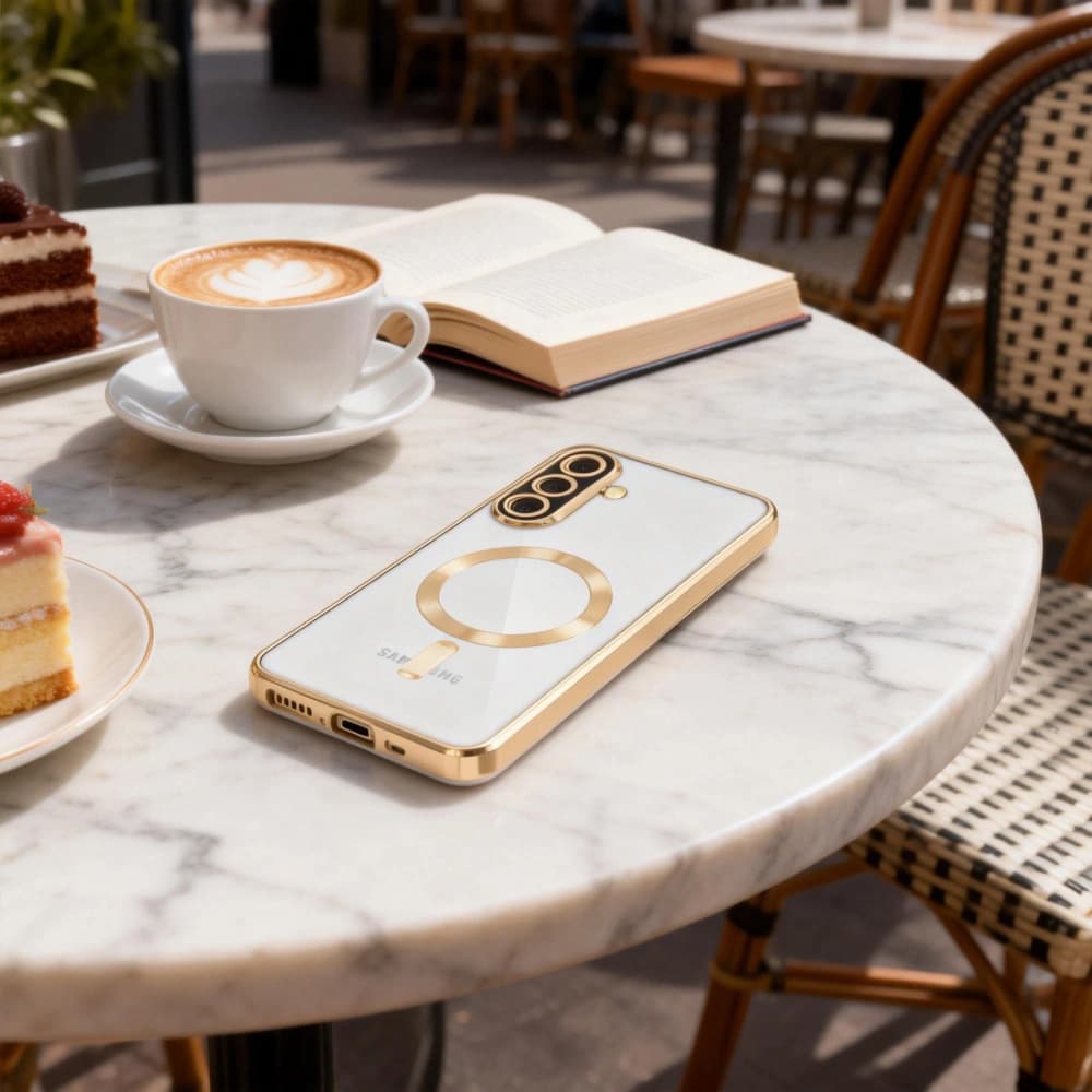 Kryt Techsuit Luxury Crystal MagSafe Samsung Galaxy A57 5G světle zelený - náhled 5