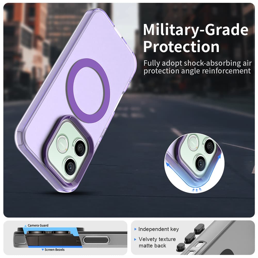 Kryt Techsuit CandyCase MagSafe pro Honor 600 Lite fialový - náhled 5
