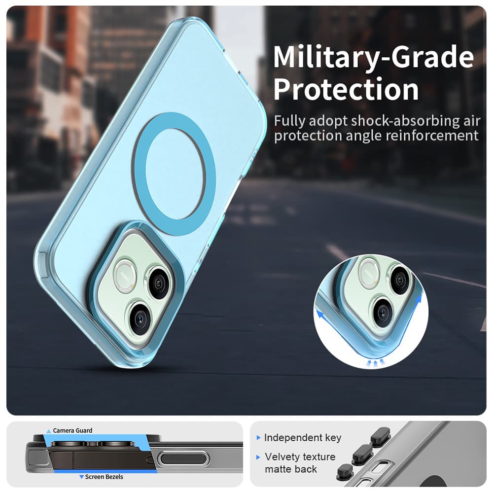 Kryt Techsuit CandyCase MagSafe pro Honor 600 Lite modrý - náhled 5