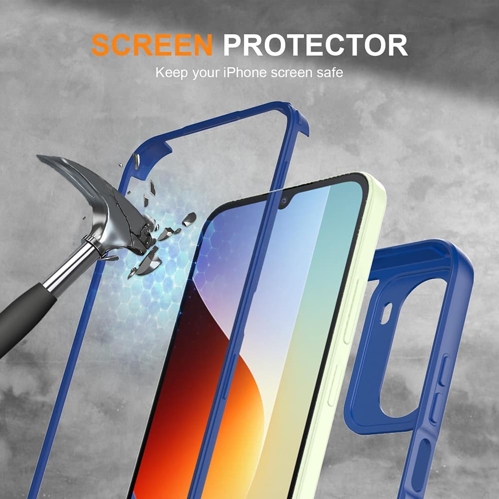 Kryt s ochranou displeje Techsuit ColorVerse 360 Series Xiaomi Redmi A7 Pro 4G modrý - náhled 5