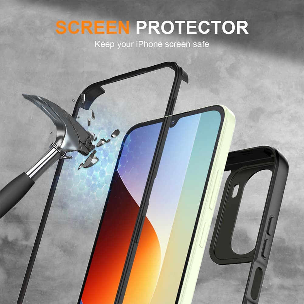 Kryt s ochranou displeje Techsuit ColorVerse 360 Series Xiaomi Redmi A7 Pro 4G černý - náhled 5