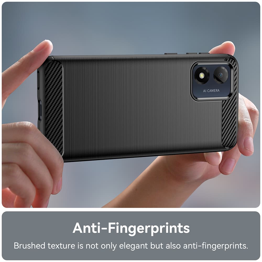 Techsuit Karbon Silikon Motorola Moto E13 Černý - náhled 5