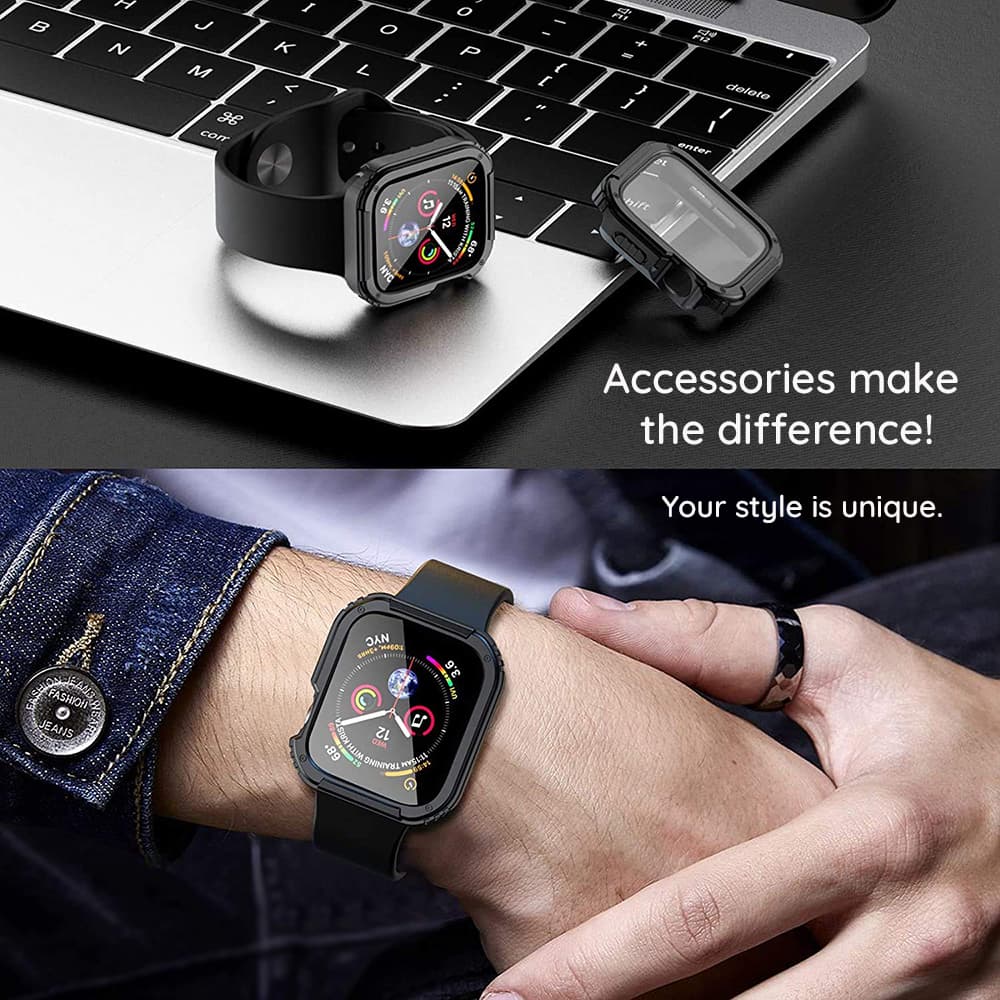 Lito Pouzdro 360 s ochranou displeje Apple Watch 1 2 3 42mm Blue - náhled 5