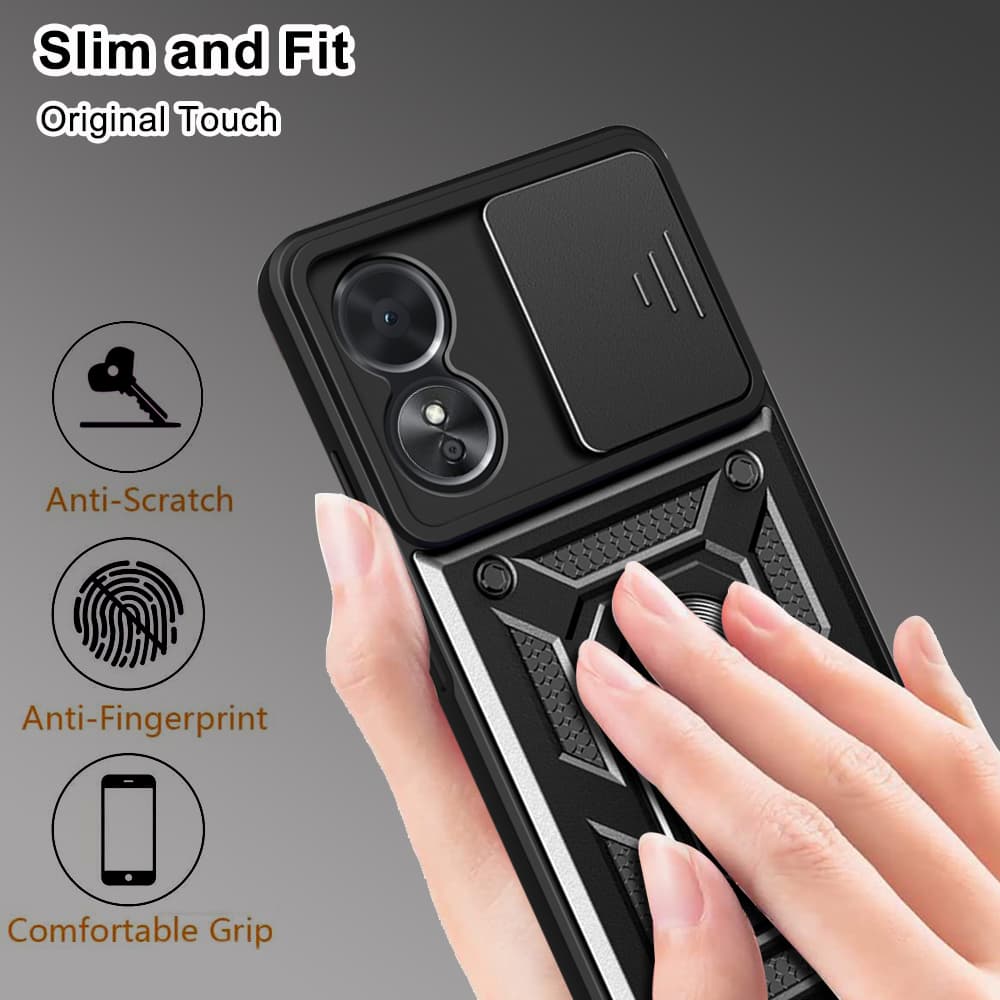 Techsuit Série CamShield Oppo A58 5G A78 5G Černá - náhled 5