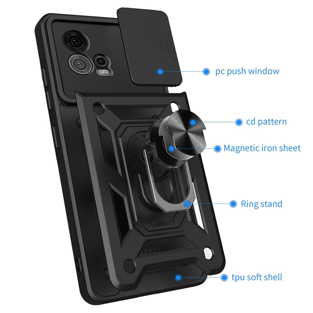 Techsuit Řada CamShield Motorola Moto G72 Černá - náhled 5