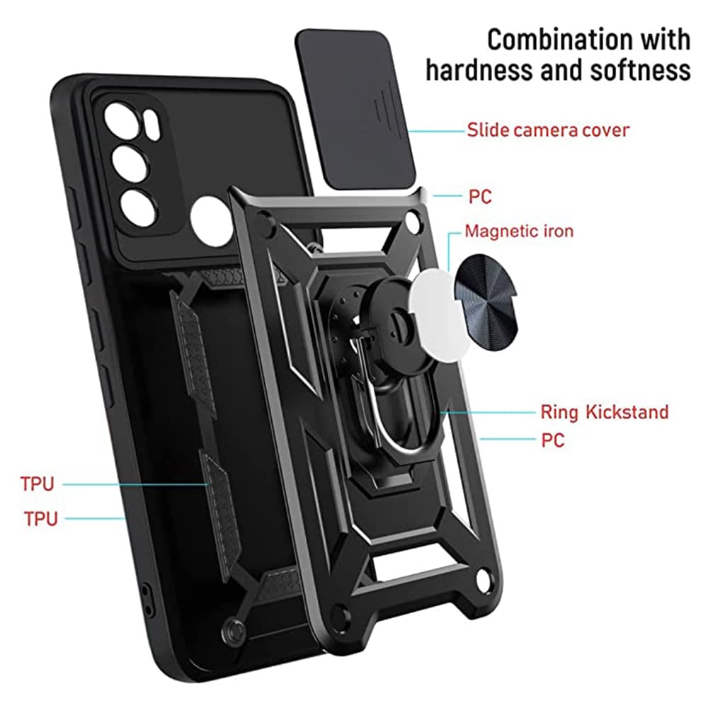 Techsuit CamShield řada Motorola Moto E20 E30 E40 Černá - náhled 5
