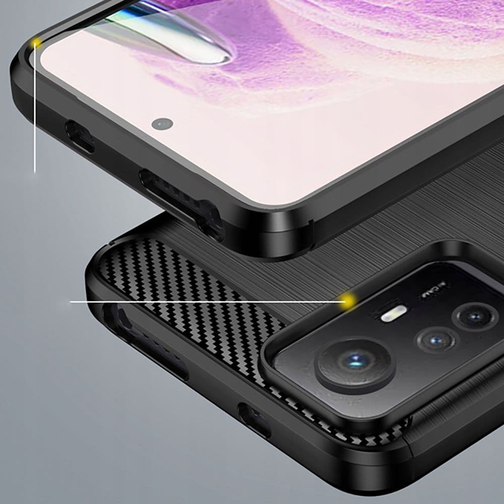 Techsuit Karbon Silikon Xiaomi Redmi Note 12S Černý - náhled 5