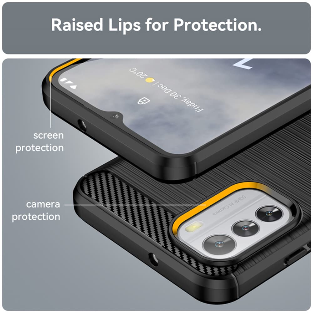 Techsuit Karbon Silikon Nokia G42 Černý - náhled 5