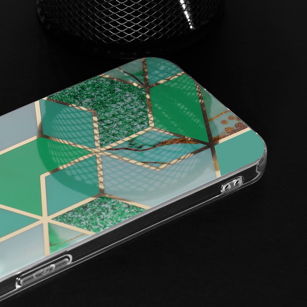 Techsuit Marble Series iPhone 15 Pro Zelený Hex - náhled 5