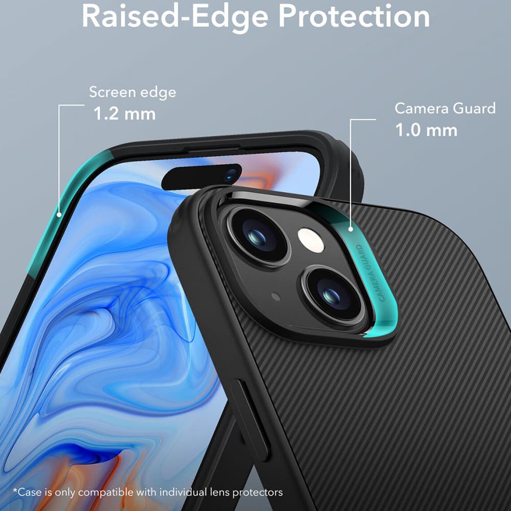 ESR Air Shield Boost Kickstand iPhone 15 Plus Průsvitný Černý - náhled 5
