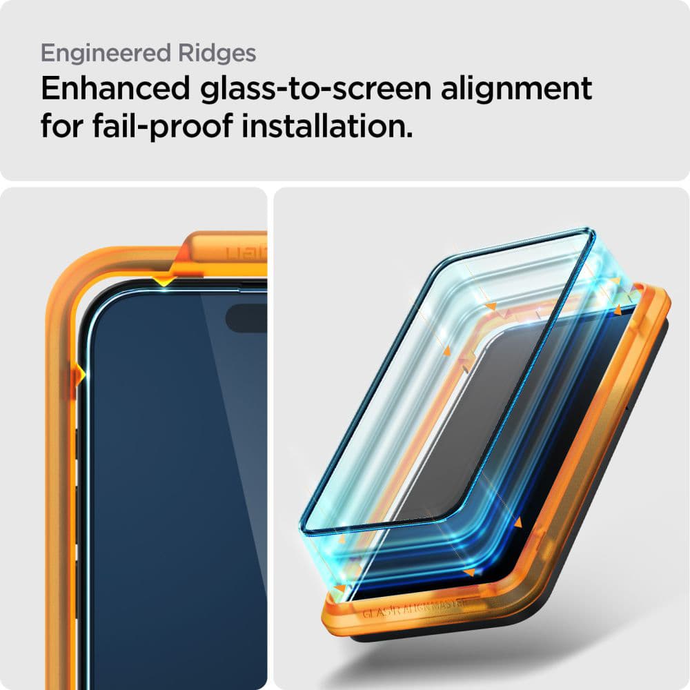 Spigen Glas.tR Align Master 2 balení iPhone 15 Plus Černá - náhled 5