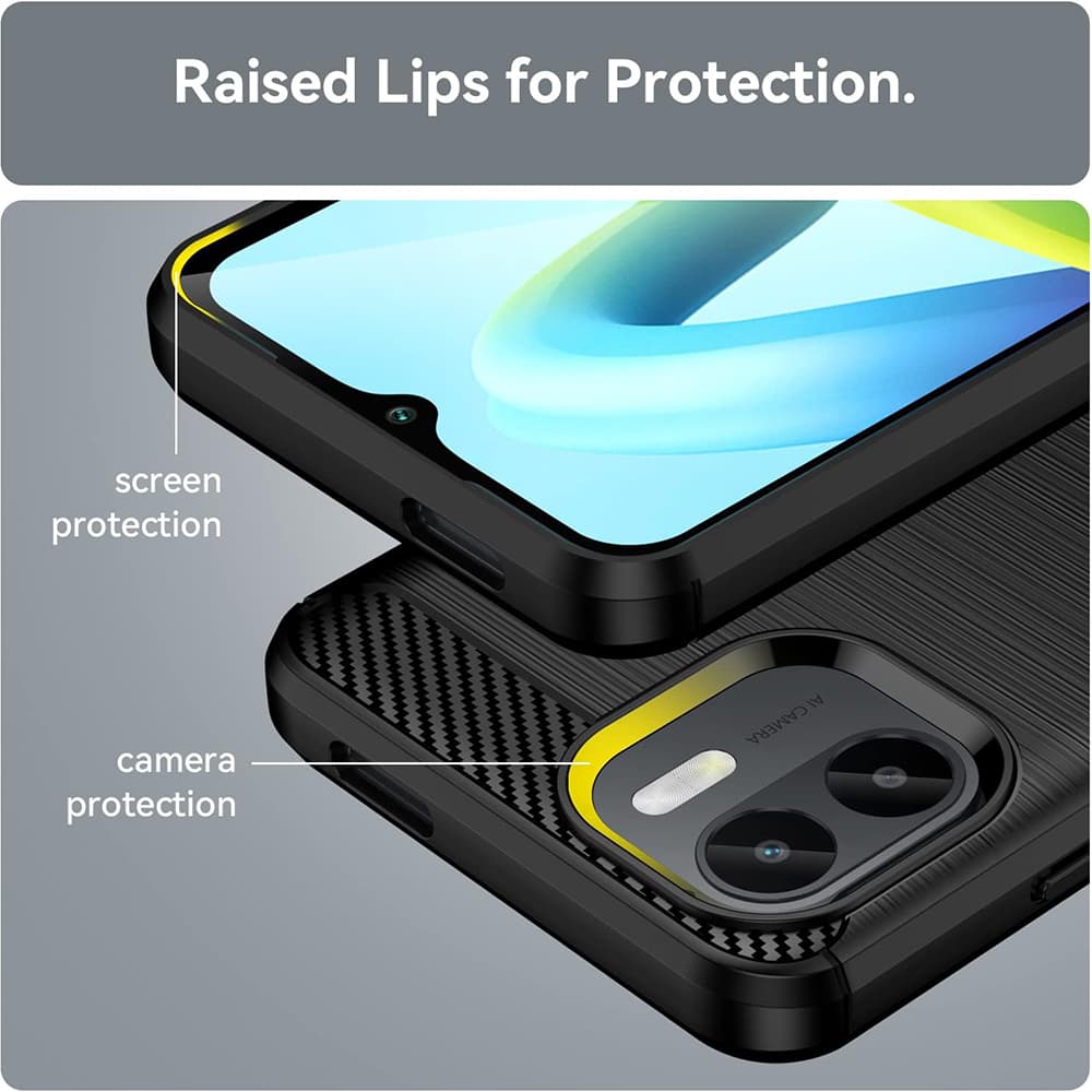 Techsuit karbon silikon Xiaomi Redmi A1 A2 černý - náhled 5