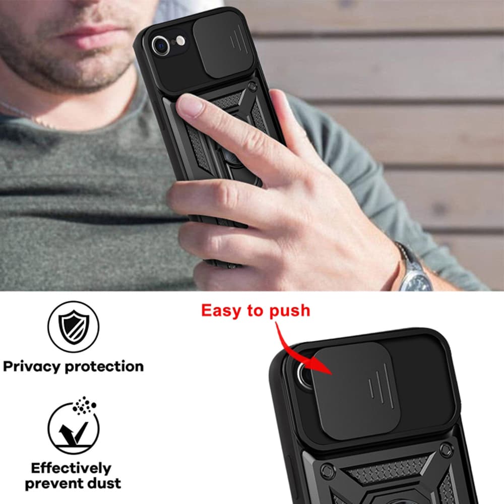 Techsuit Kryt CamShield iPhone 7 8 SE 2 2020 SE 3 2022 Černá - náhled 5