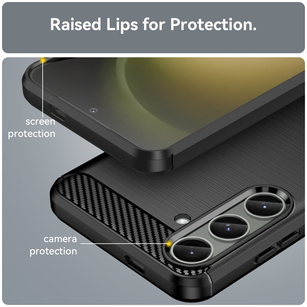 Techsuit Karbon Silikon Samsung Galaxy S24 Plus Černý - náhled 5