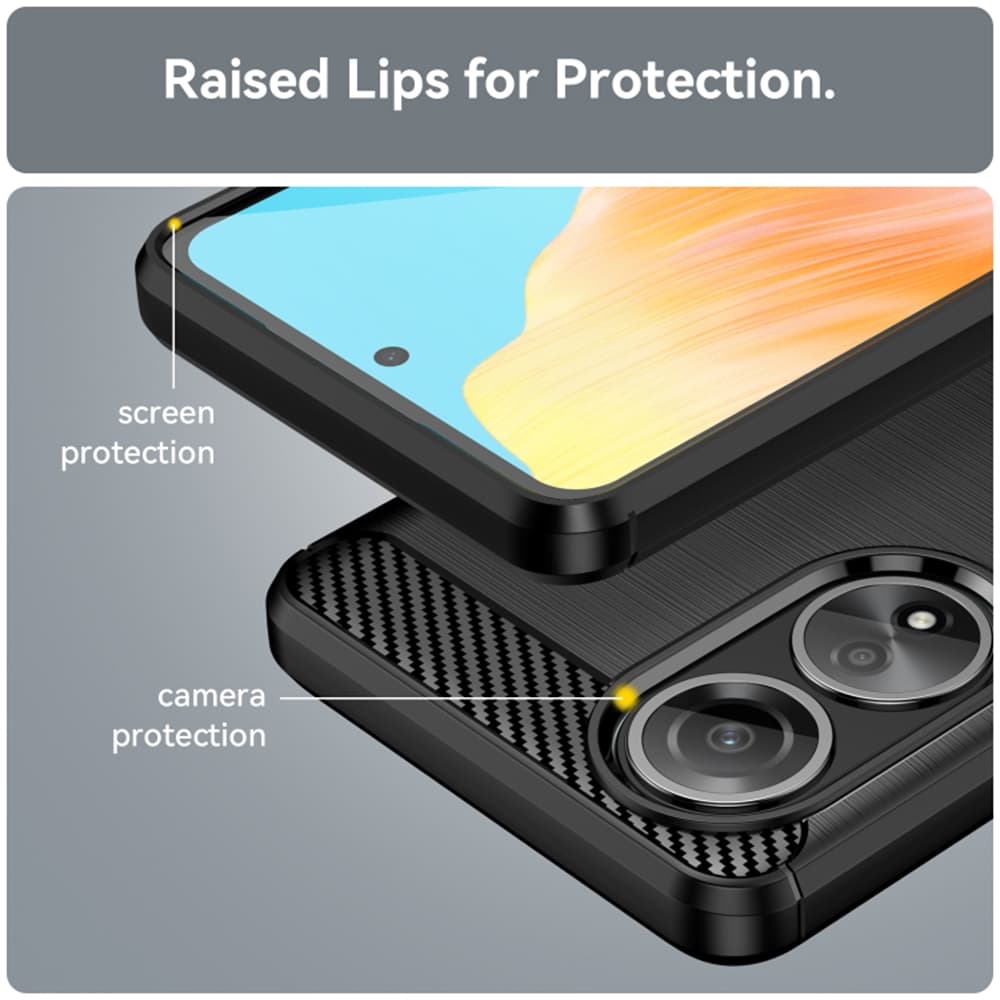 Techsuit Karbon Silikon Oppo A58 4G Černá - náhled 5