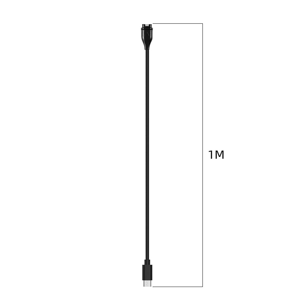 Techsuit Bezdrátový nabíjecí kabel pro Garmin Fenix Vivoactive USB-C 1m Black - náhled 5