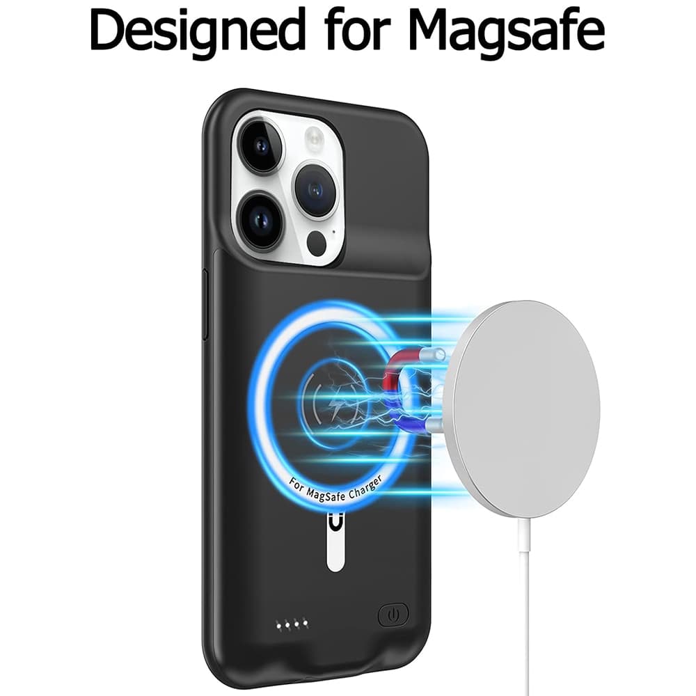 Techsuit Power Pro MagSafe Bateriové pouzdro iPhone 15 Plus 8500mAh Černé - náhled 5