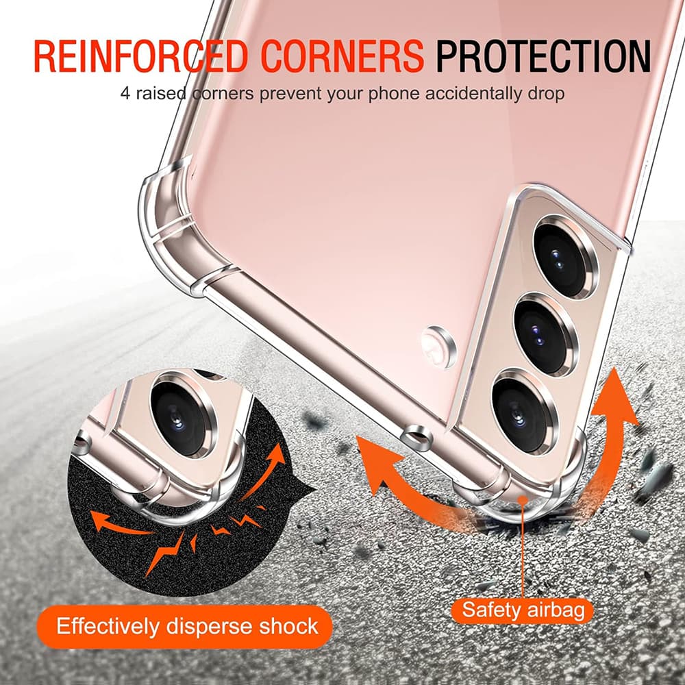 Techsuit nárazuvzdorný průhledný silikon Samsung Galaxy S22 5G - náhled 5