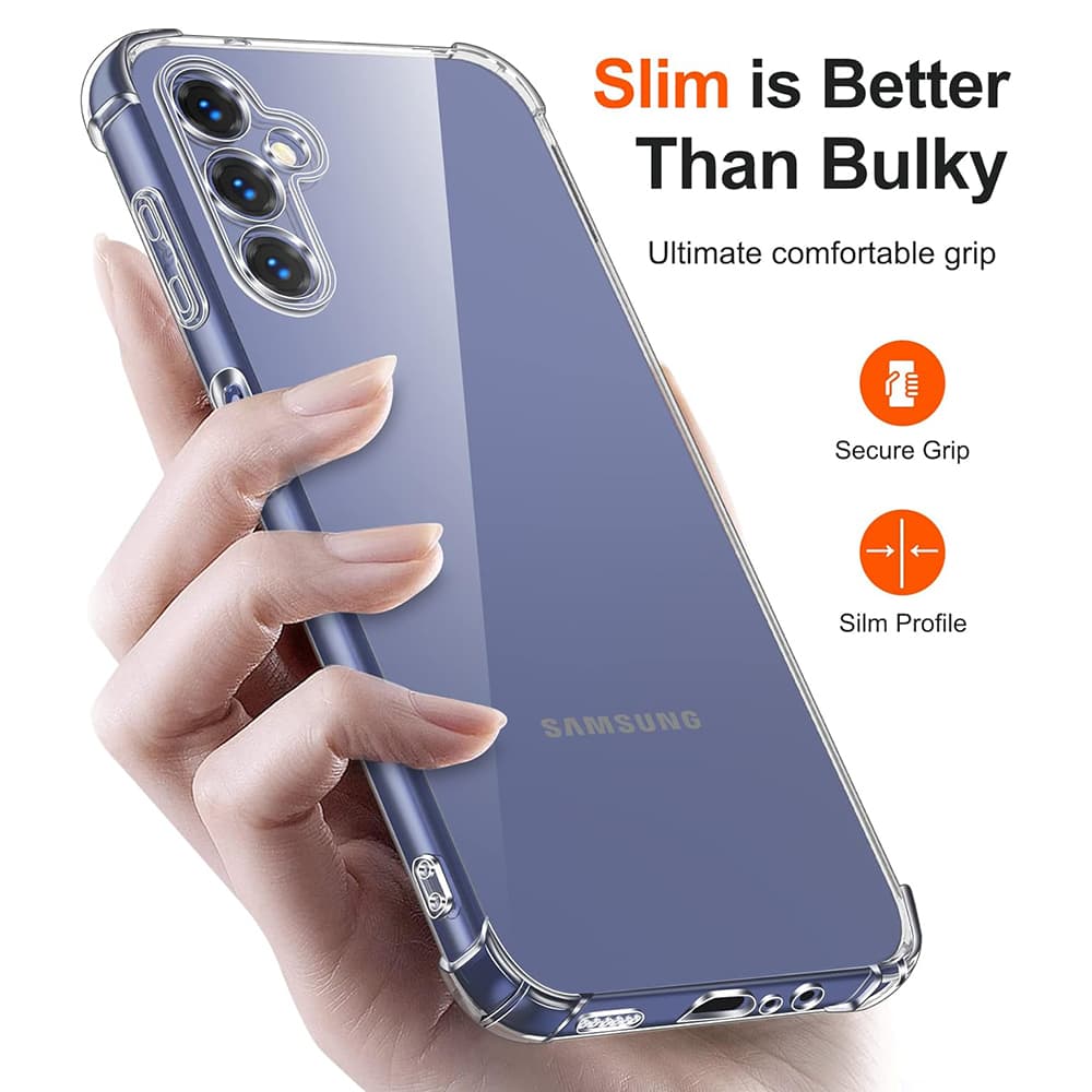 Techsuit Nárazuvzdorný Silikon Samsung Galaxy A14 4G A14 5G Clear - náhled 5