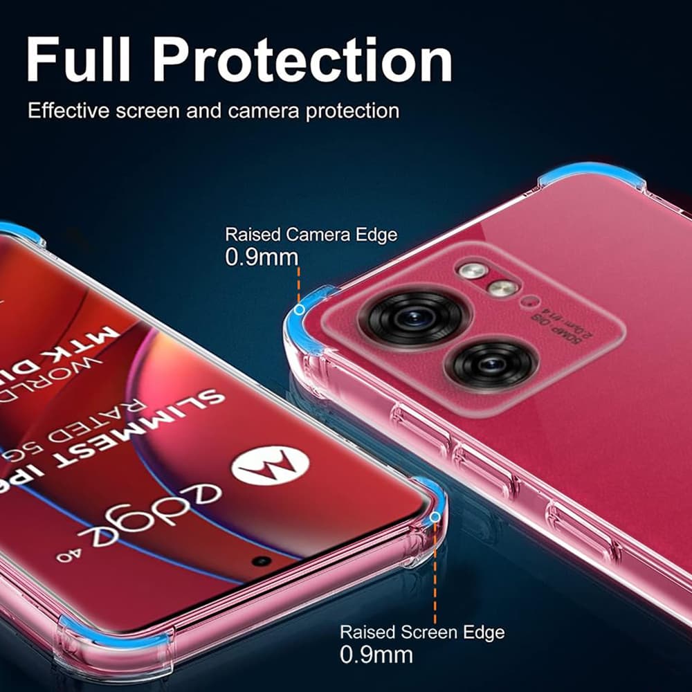 Techsuit Nárazuvzdorný Průhledný Silikon Motorola Edge 40 Edge 2023 - náhled 5