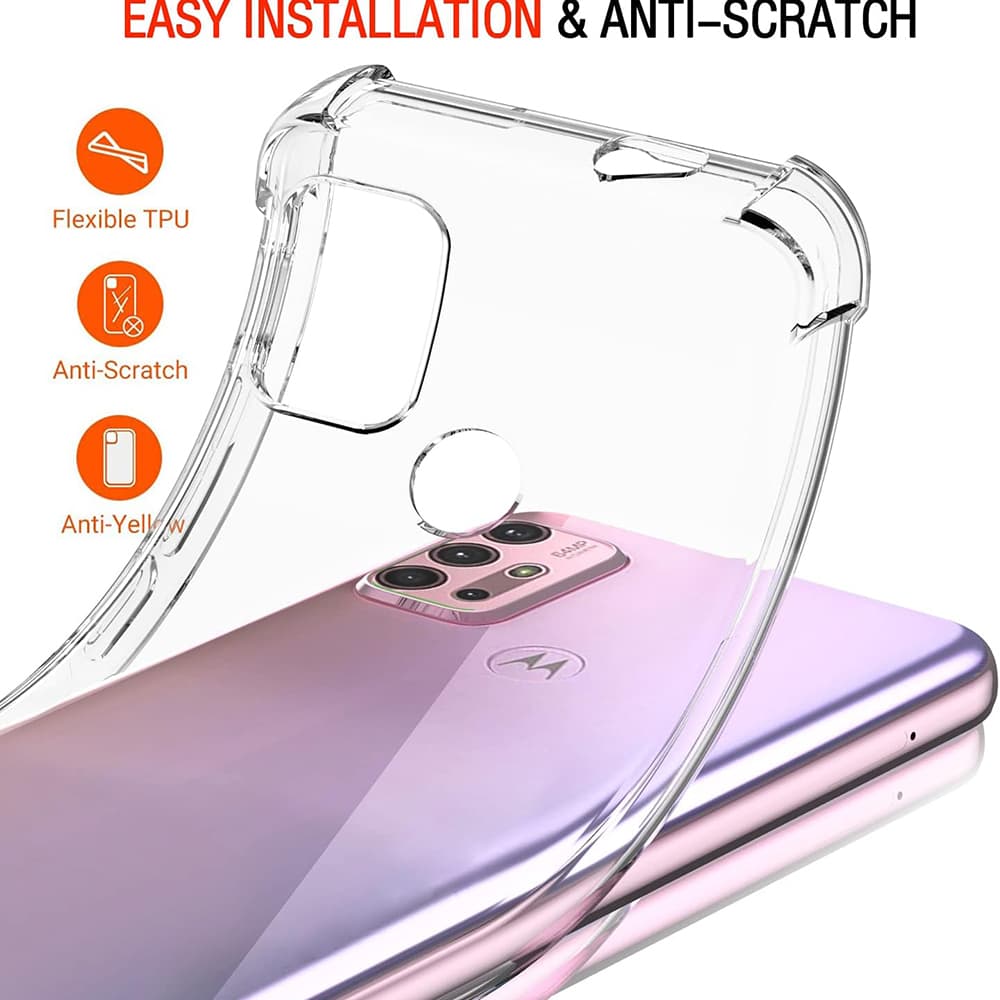 Techsuit Nárazuvzdorný Průhledný Silikon Motorola Moto G10 G20 G30 - náhled 5