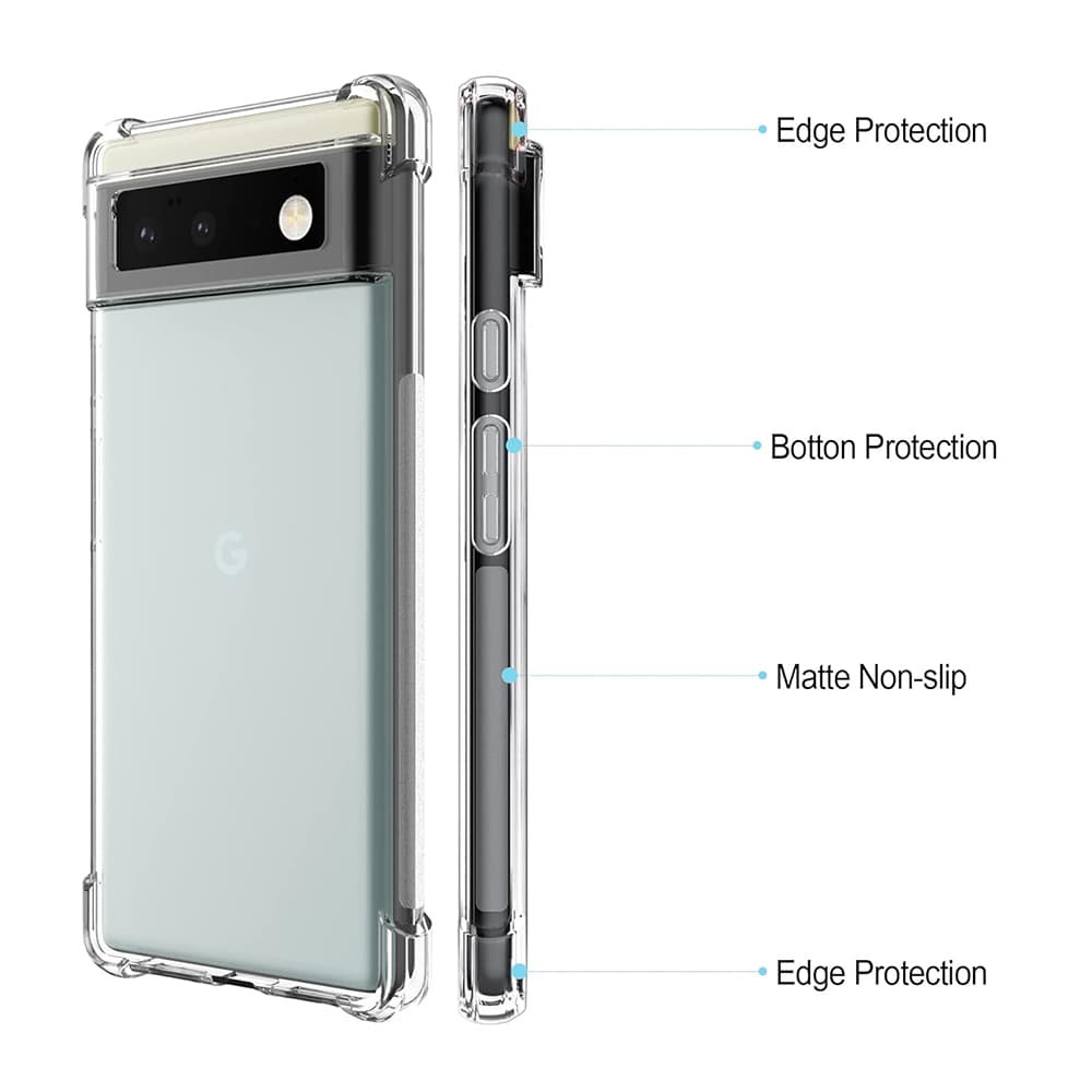 Techsuit Nárazuvzdorný Průhledný Silikon Google Pixel 6 Pro Clear - náhled 5